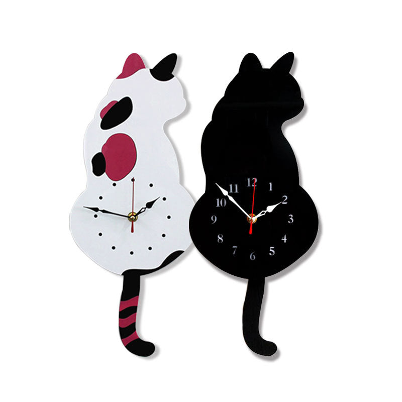 Cat-Shaped Wall Clock for Playful Children’s Decor
