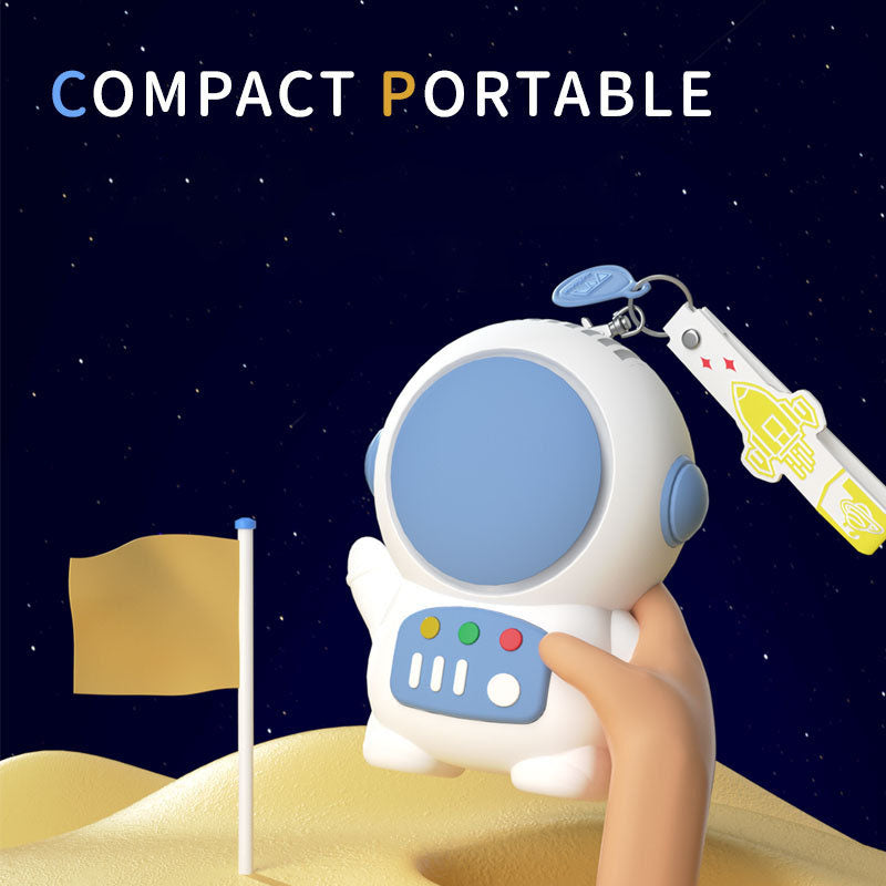 Cute Astronaut Mini Fan, Portable Clip-On Keychain Fan