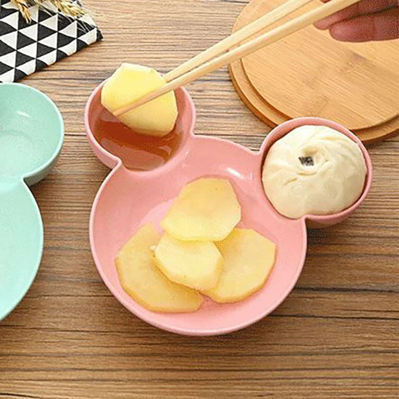 Mouse Shaped Divided Toddler Plate for Mealtime Fun