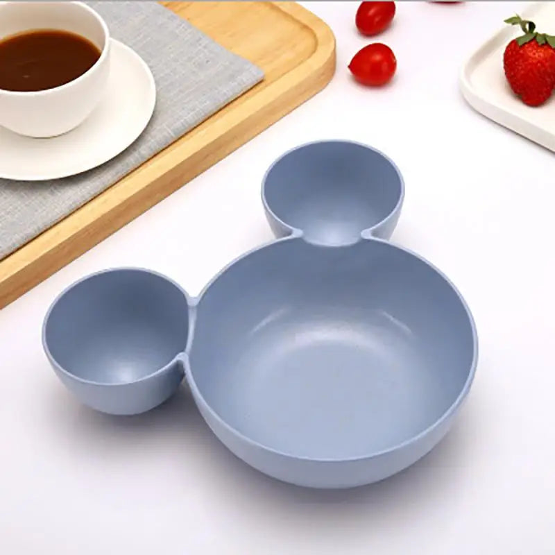 Mouse Shaped Divided Toddler Plate for Mealtime Fun