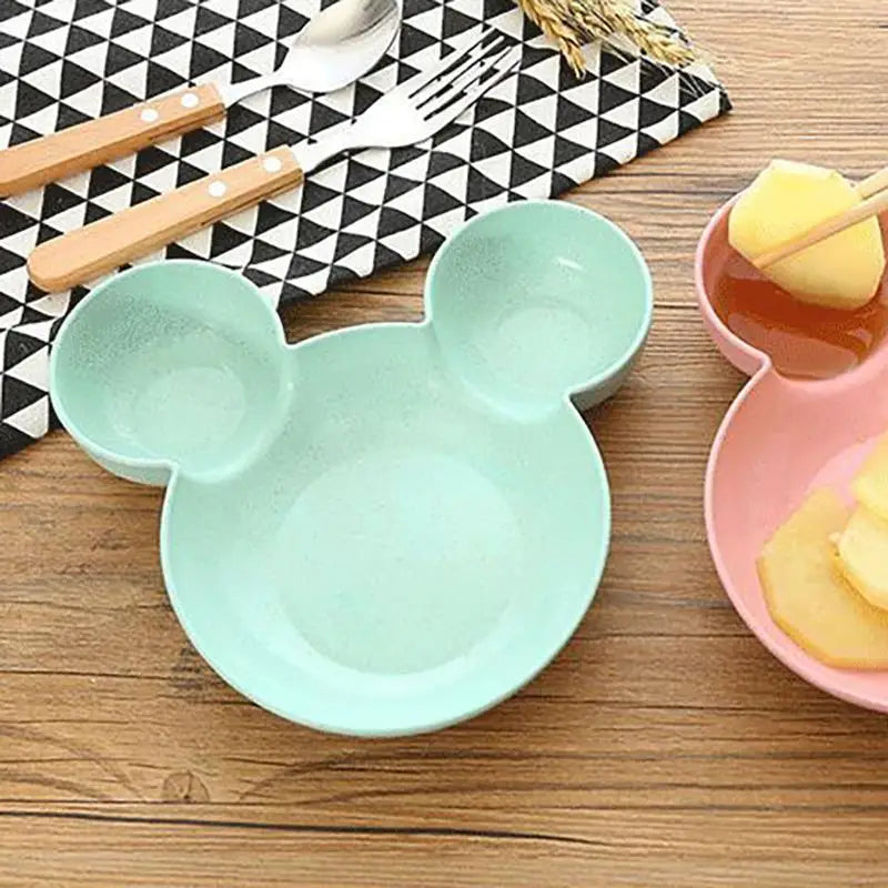 Mouse Shaped Divided Toddler Plate for Mealtime Fun