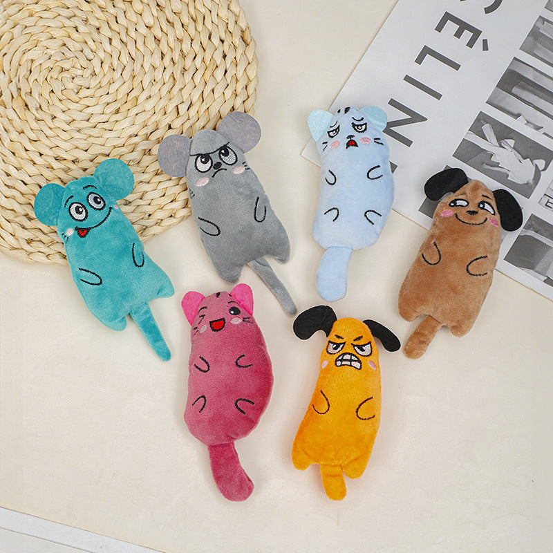 Cartoon Cat Chew Toy for Daily Indoor Boredom Relief