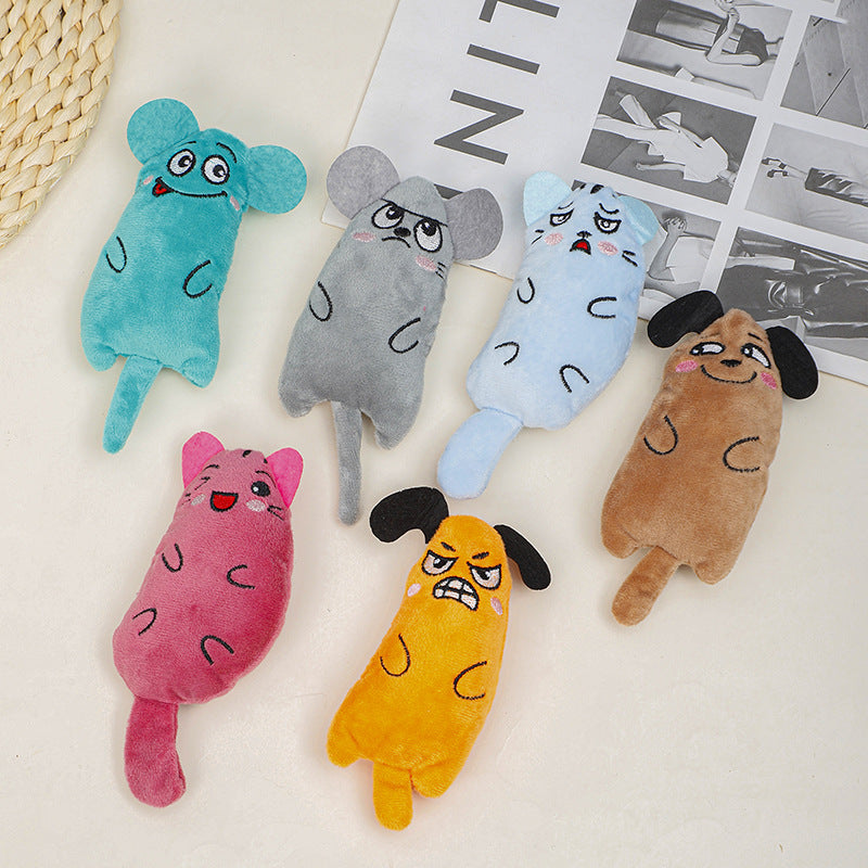 Cartoon Cat Chew Toy for Daily Indoor Boredom Relief