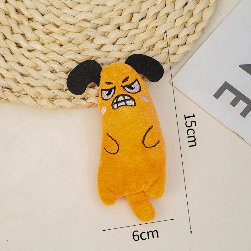 Cartoon Cat Chew Toy for Daily Indoor Boredom Relief