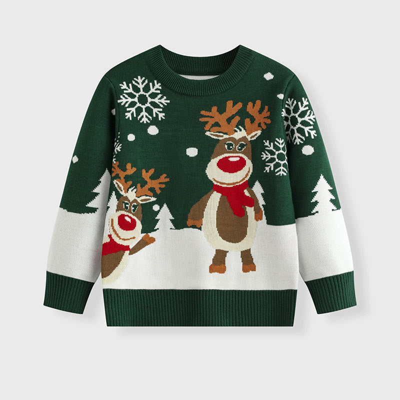 Christmas Kids Sweater: Cozy Reindeer Holiday Style