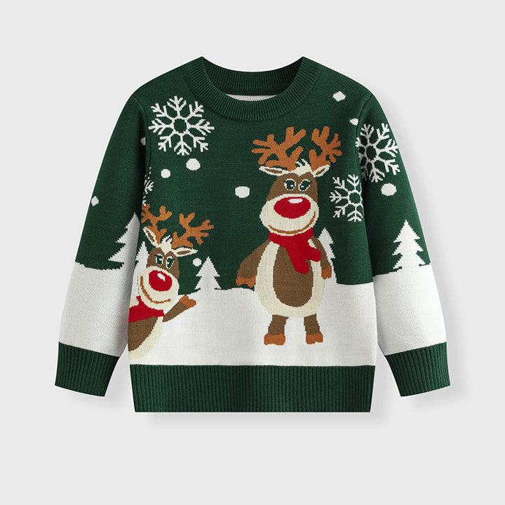 Christmas Kids Sweater: Cozy Reindeer Holiday Style