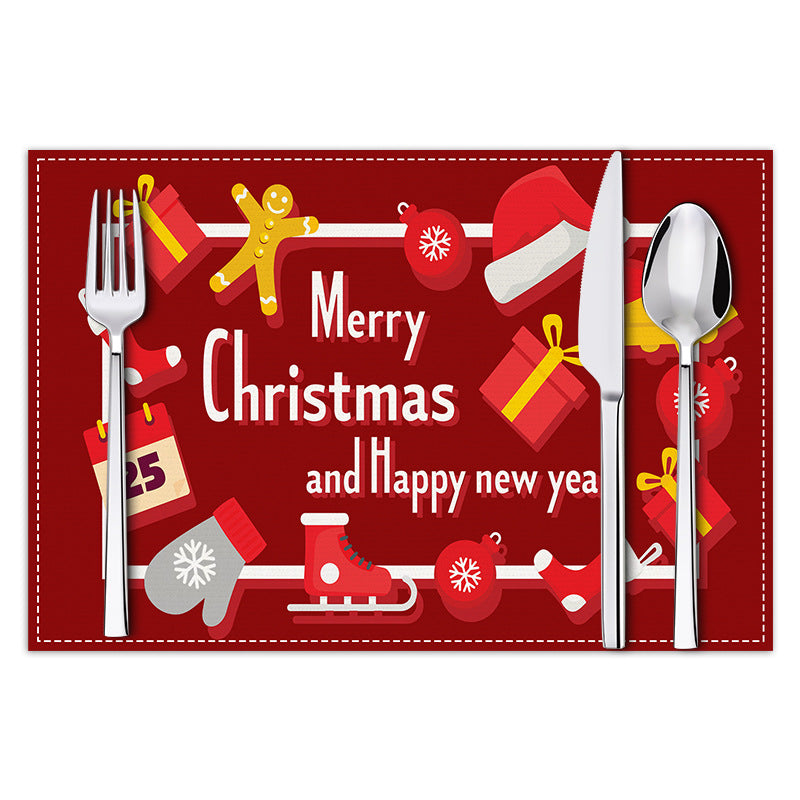 Christmas Placemats Heat-Resistant Holiday Table Decor