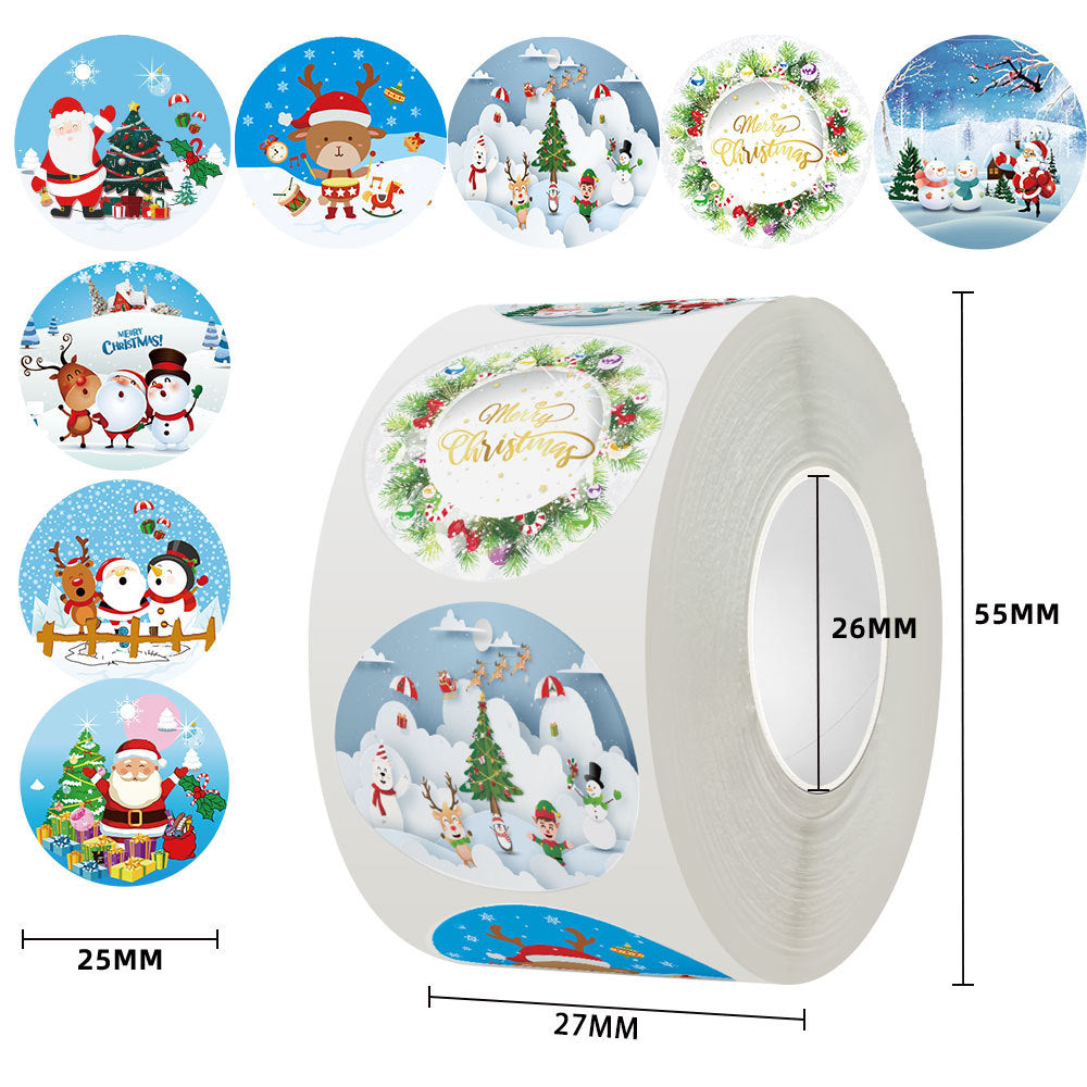 Christmas Gift Labels & Cartoon Stickers for Packages