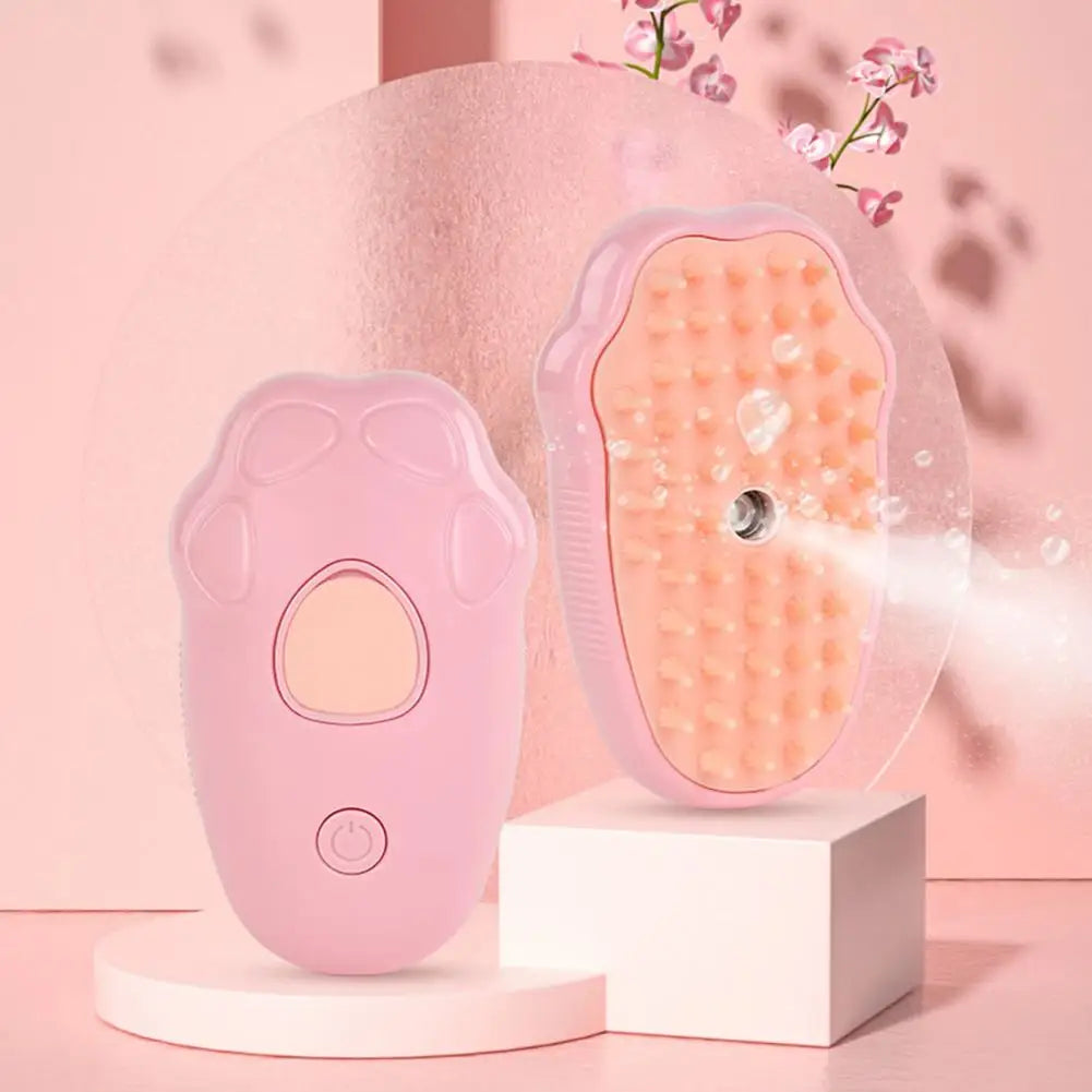 Electric Pet Grooming Brush With Spray For Less Hair