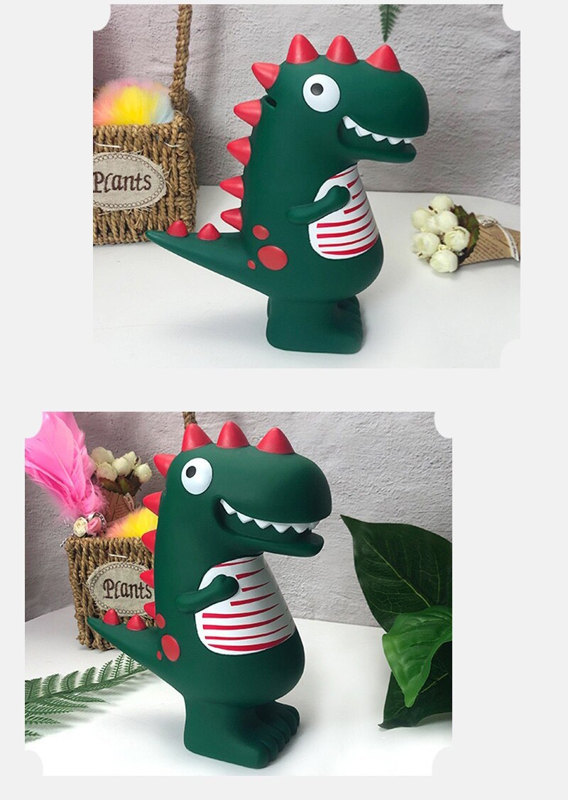 Dinosaur Piggy Bank for Kids’ Fun Coin Saving Decor