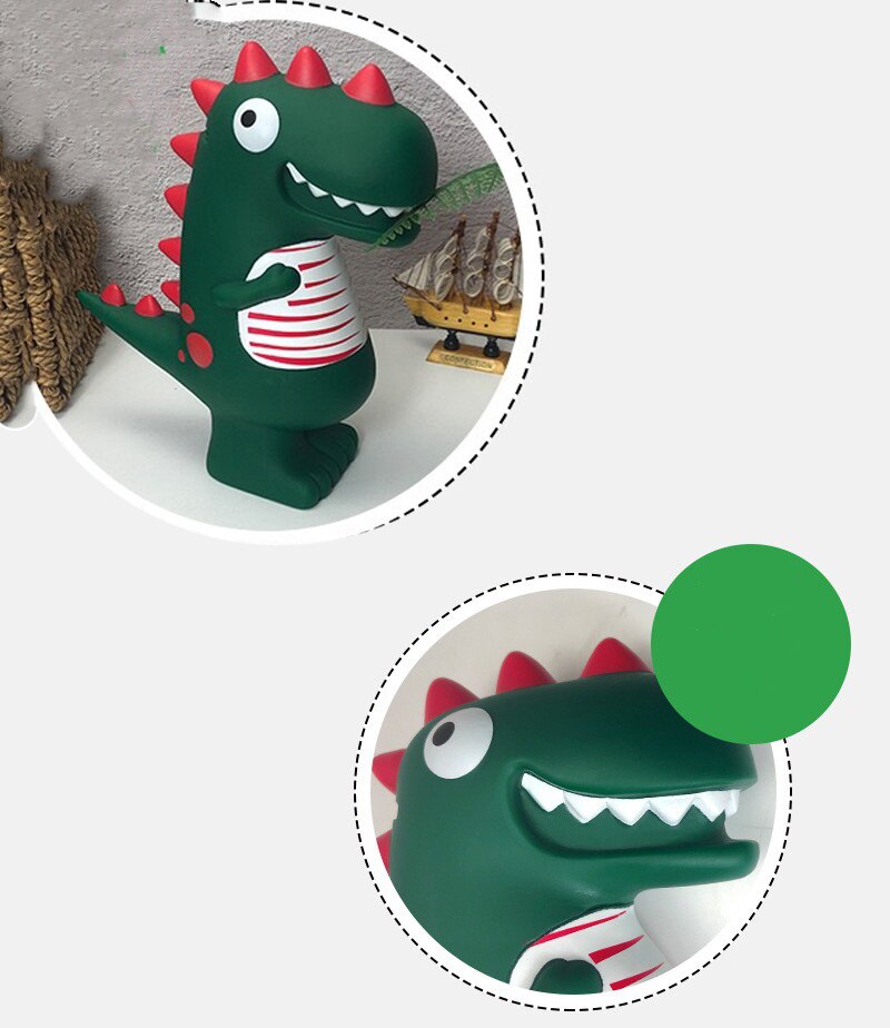 Dinosaur Piggy Bank for Kids’ Fun Coin Saving Decor