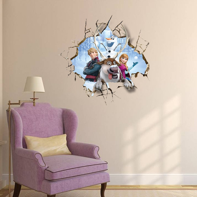 3D Frozen Wall Decal for Kids’ Magical Room Decor