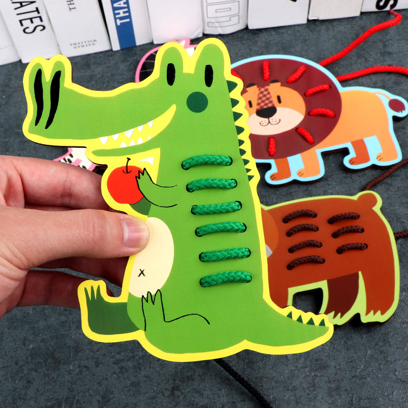 Fruit Threading Board Toy for Fine-Motor Skills Practice