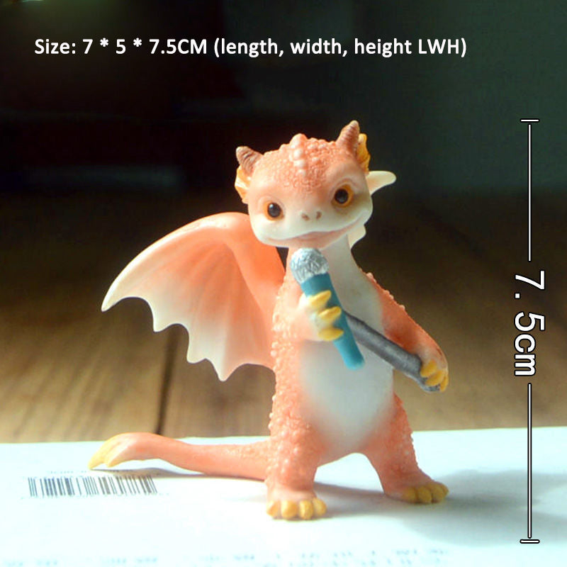 Resin Dragon Figurine Ornament – Whimsical Fantasy Decor
