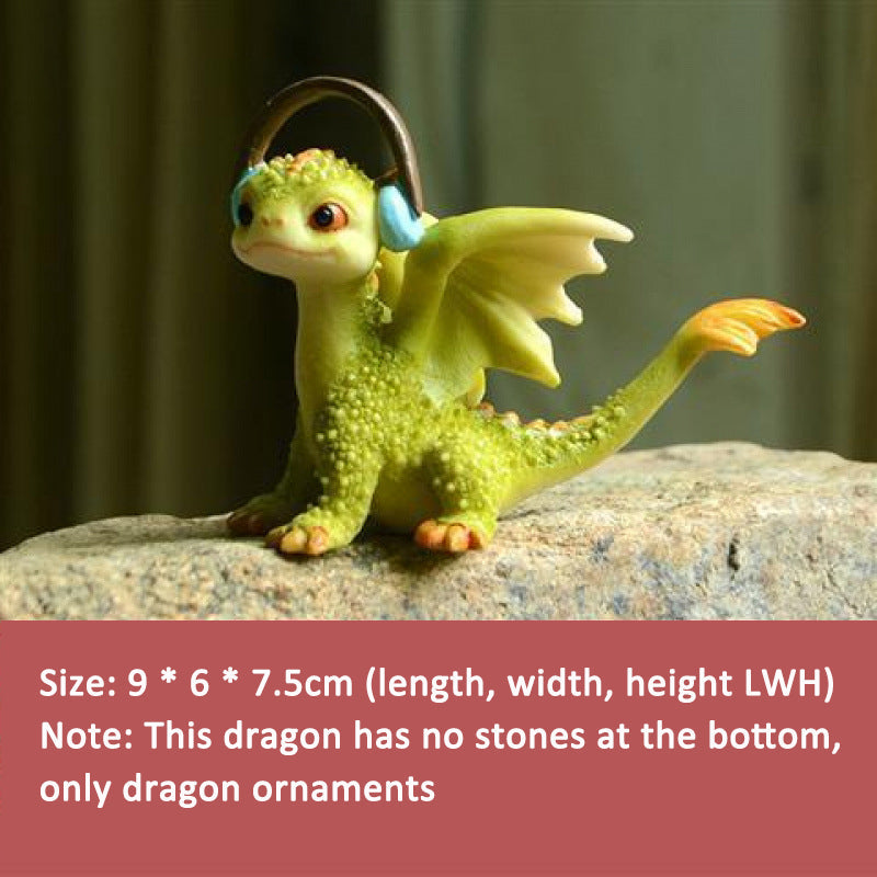 Resin Dragon Figurine Ornament – Whimsical Fantasy Decor