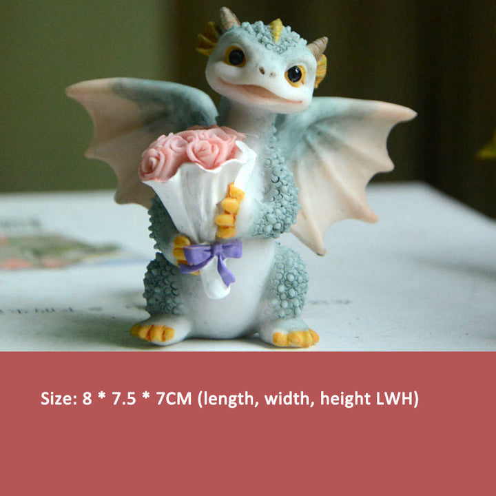 Resin Dragon Figurine Ornament – Whimsical Fantasy Decor