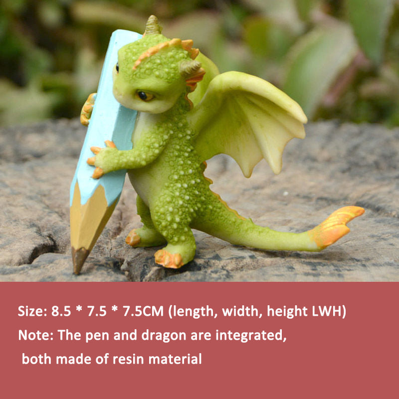 Resin Dragon Figurine Ornament – Whimsical Fantasy Decor