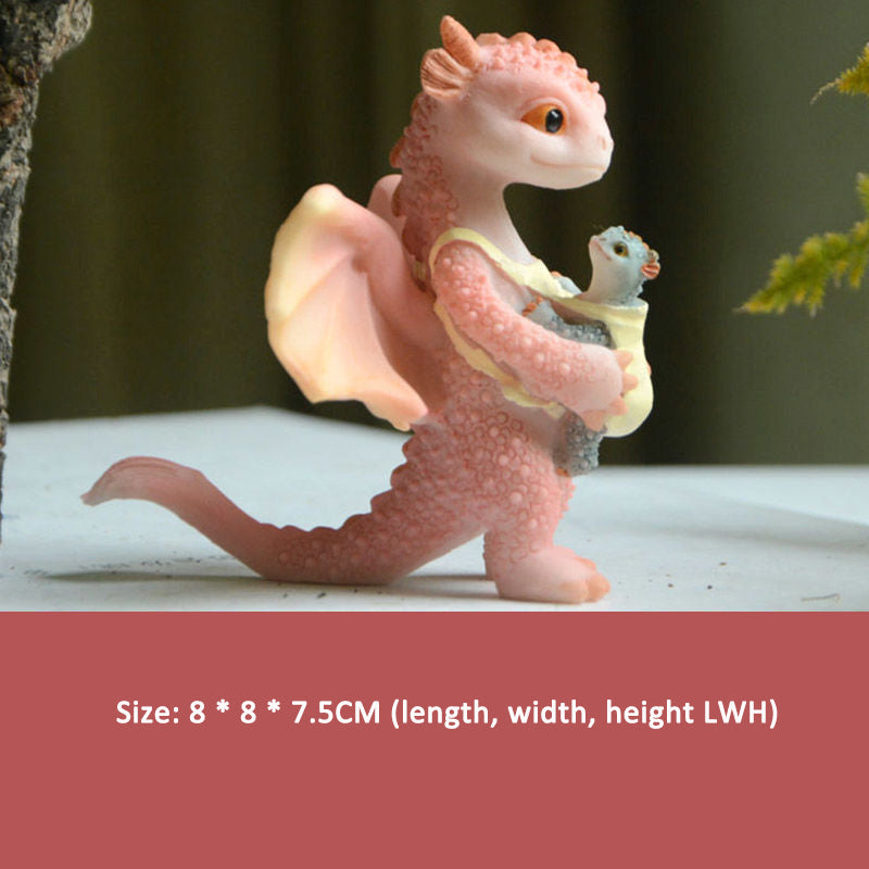 Resin Dragon Figurine Ornament – Whimsical Fantasy Decor