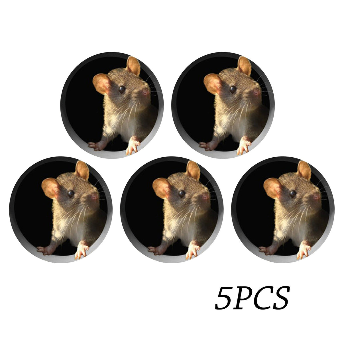 Cartoon Mouse Hole Stickers for Playful Home Decor