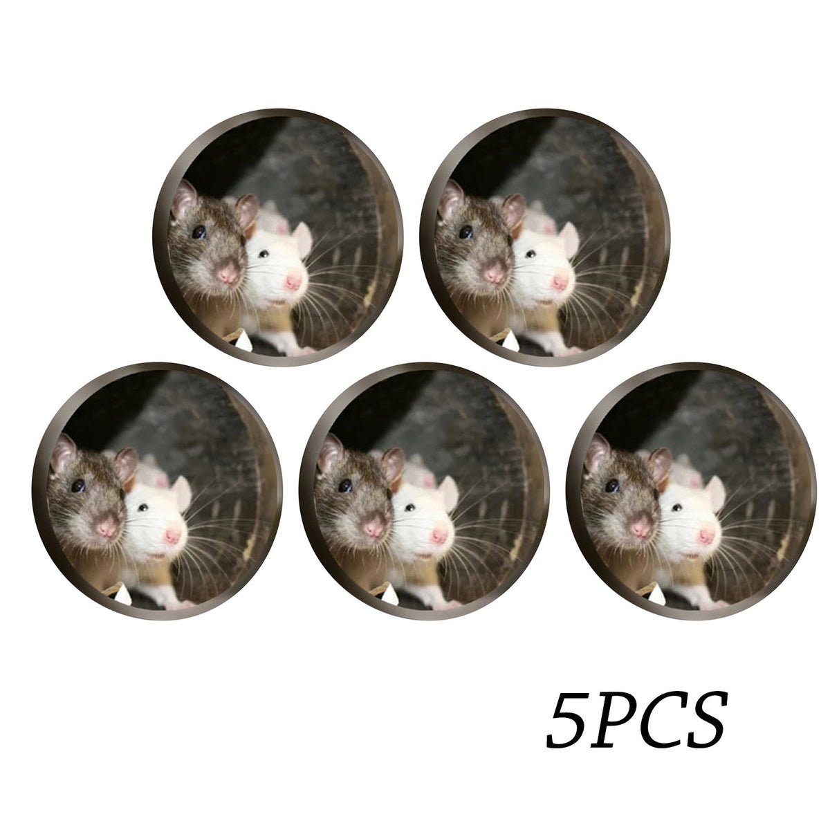 Cartoon Mouse Hole Stickers for Playful Home Decor