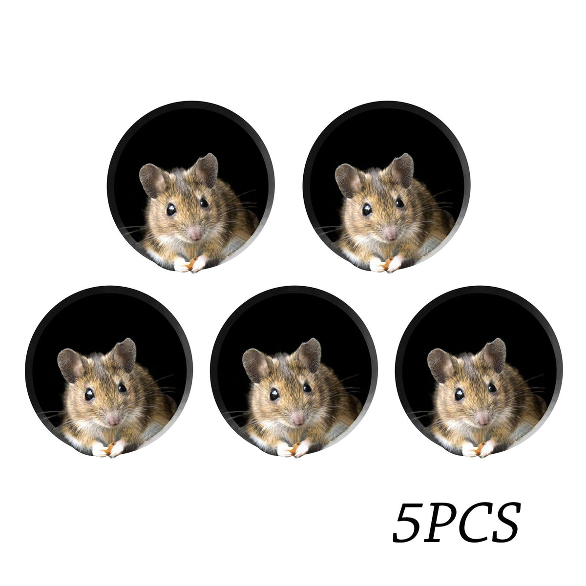 Cartoon Mouse Hole Stickers for Playful Home Decor