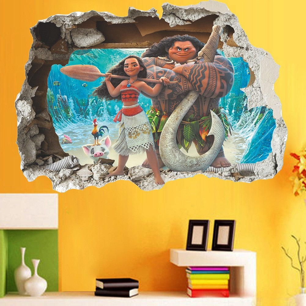 3D Ocean Wall Stickers for Kids: Removable, Waterproof