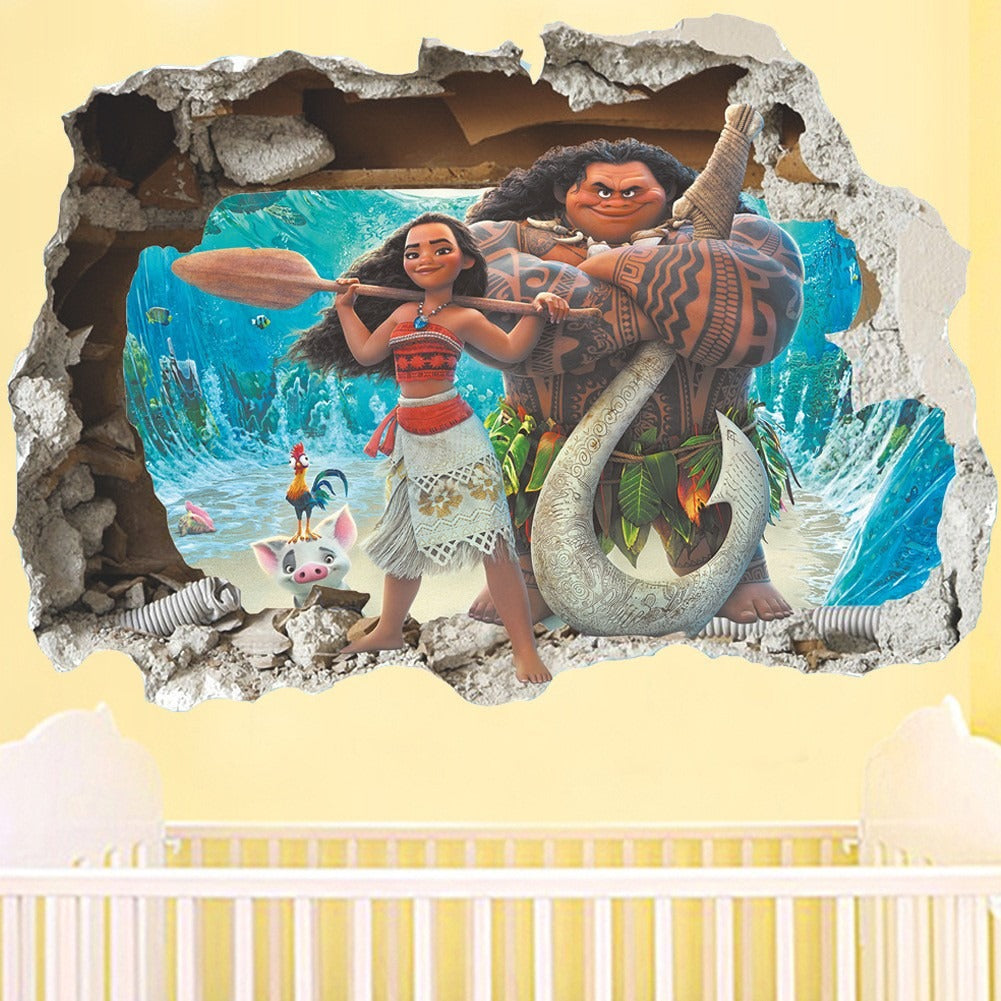 3D Ocean Wall Stickers for Kids: Removable, Waterproof
