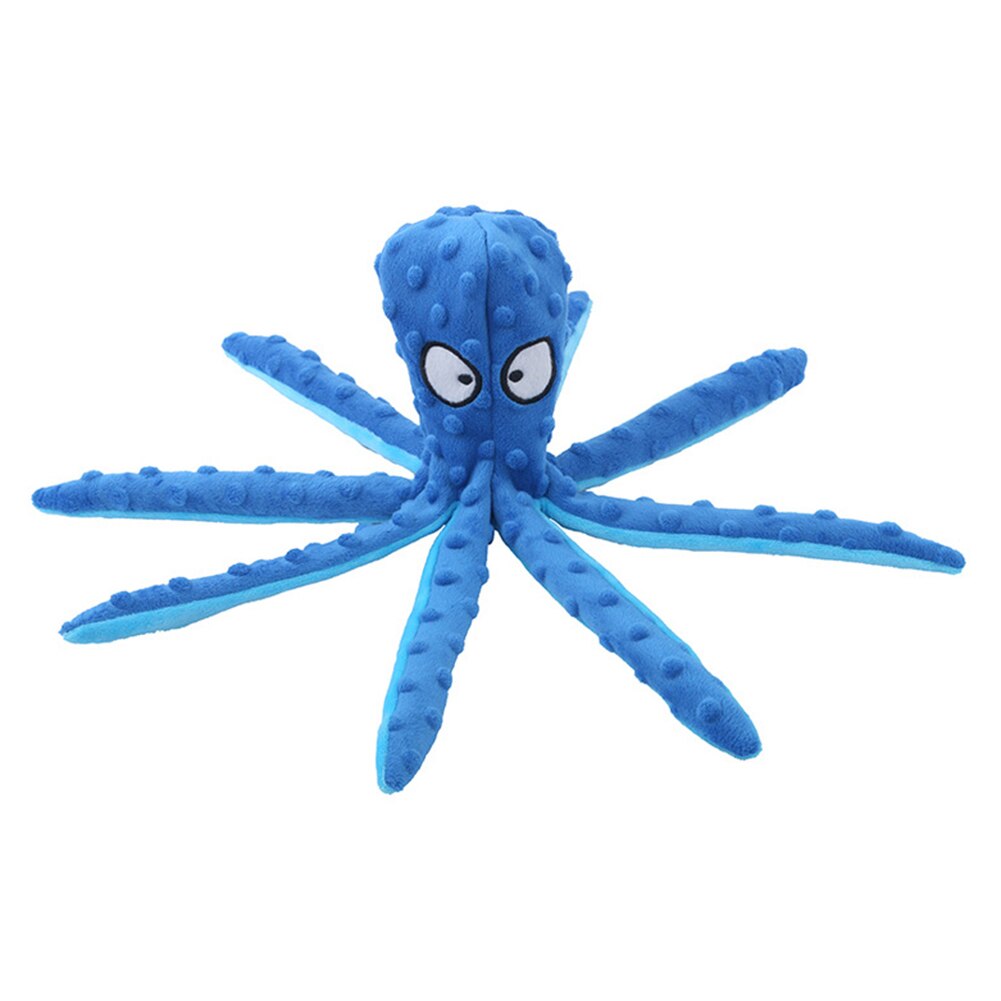 Interactive Dog Toy – Soft Plush Squeaky Octopus