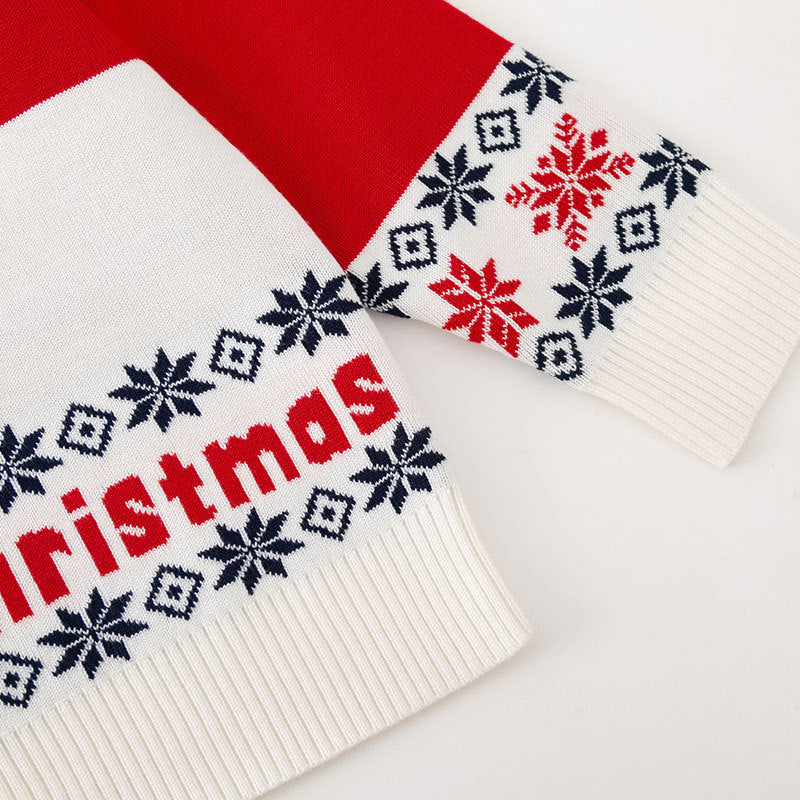 Baby Christmas Sweater With Santa Reindeer Style