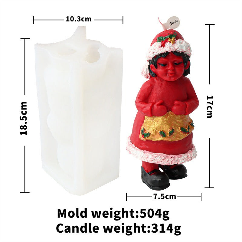 Santa Candle Mold for Detailed Christmas Candle Crafts