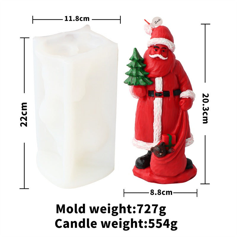 Santa Candle Mold for Detailed Christmas Candle Crafts