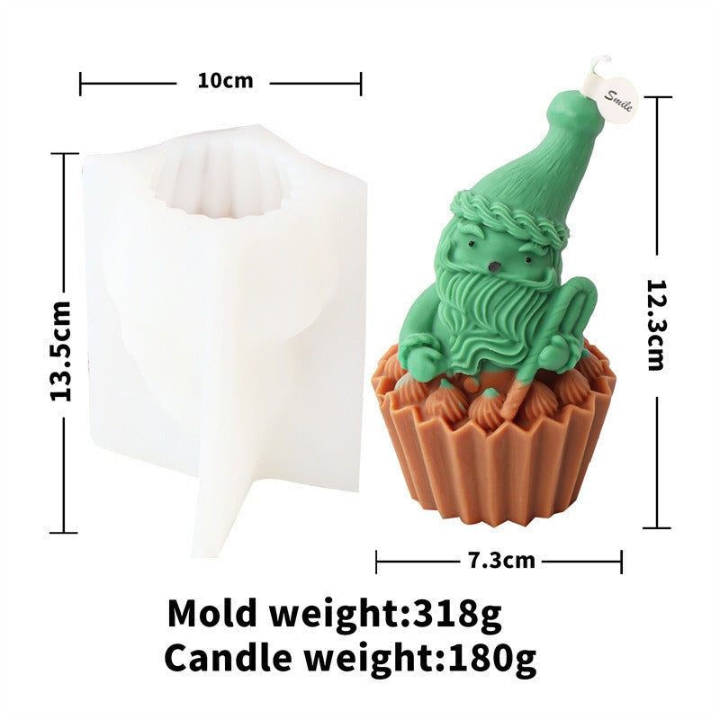 Santa Candle Mold for Detailed Christmas Candle Crafts