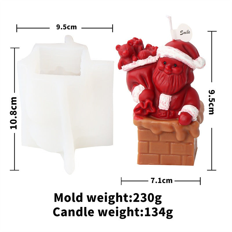 Santa Candle Mold for Detailed Christmas Candle Crafts