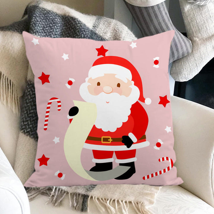 Santa Claus Pillow Cover for Cheerful Holiday Decor