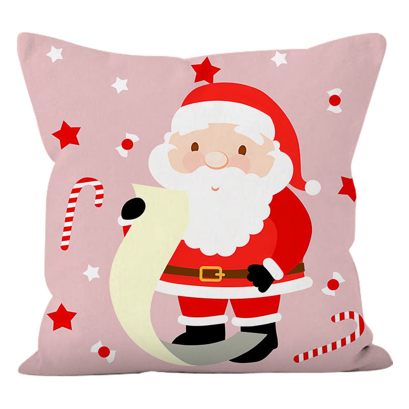 Santa Claus Pillow Cover for Cheerful Holiday Decor