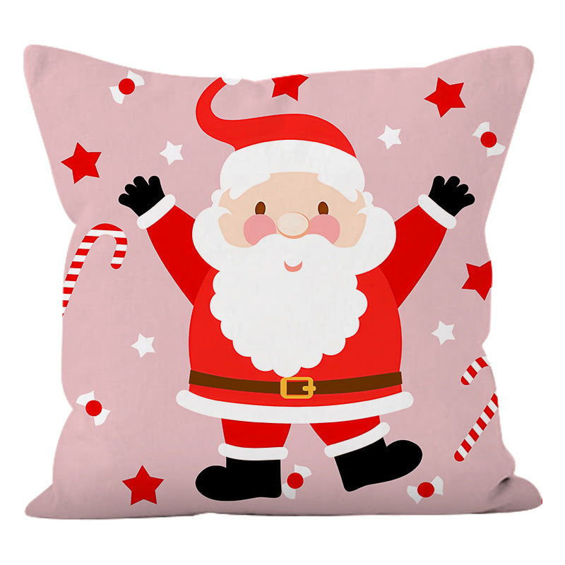 Santa Claus Pillow Cover for Cheerful Holiday Decor
