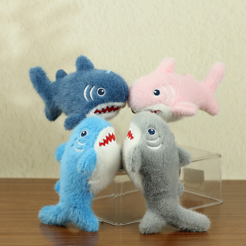 Cartoon Shark Plush Keychain for Playful Bag Charm