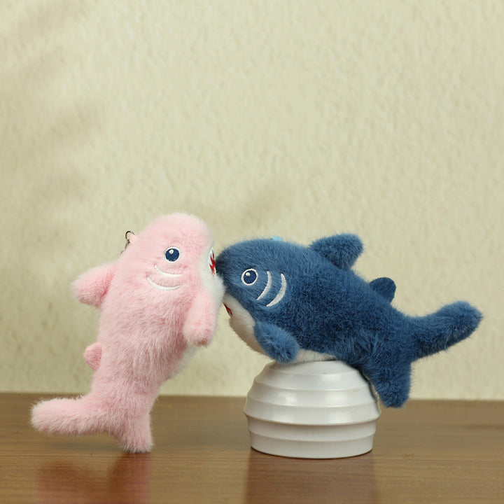 Cartoon Shark Plush Keychain for Playful Bag Charm