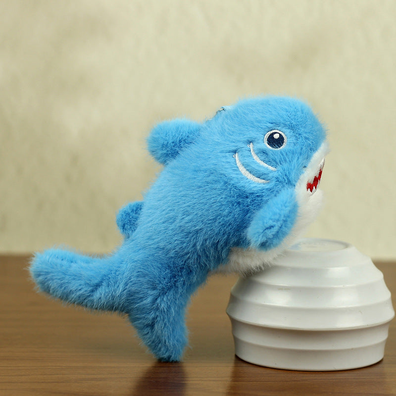Cartoon Shark Plush Keychain for Playful Bag Charm