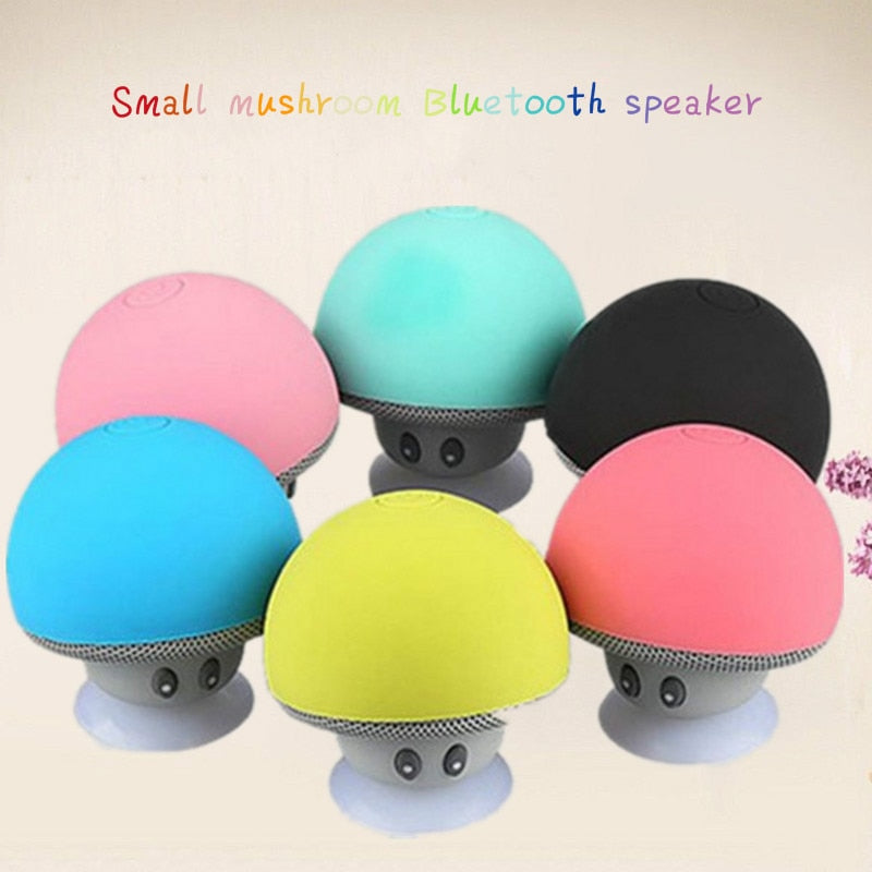 Cute Mushroom Bluetooth Speaker with Suction Cup Base
