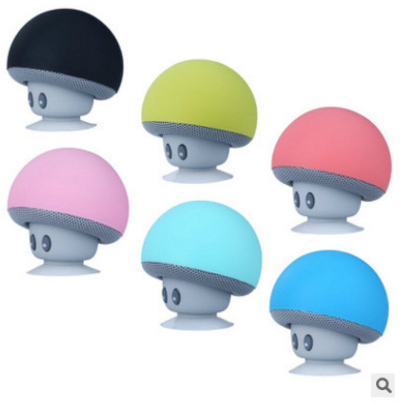 Cute Mushroom Bluetooth Speaker with Suction Cup Base