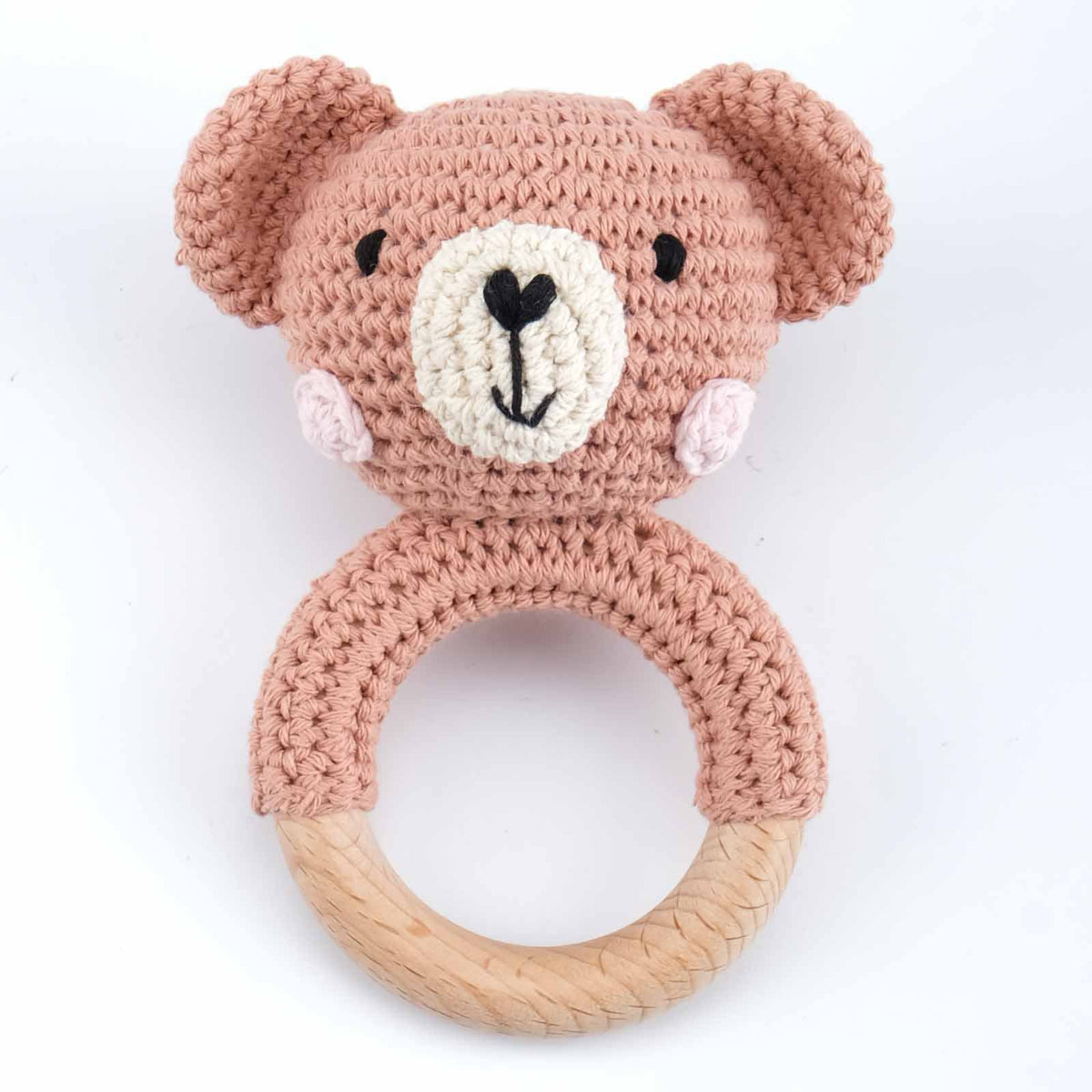 Personalized Wooden Baby Rattle for Newborn Gifting