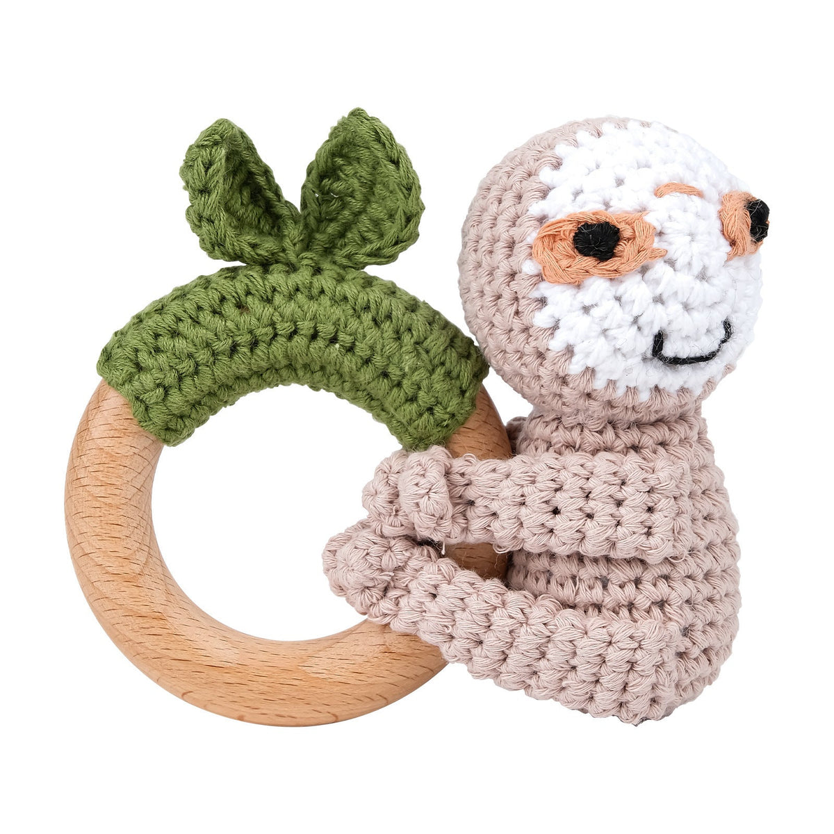 Personalized Wooden Baby Rattle for Newborn Gifting