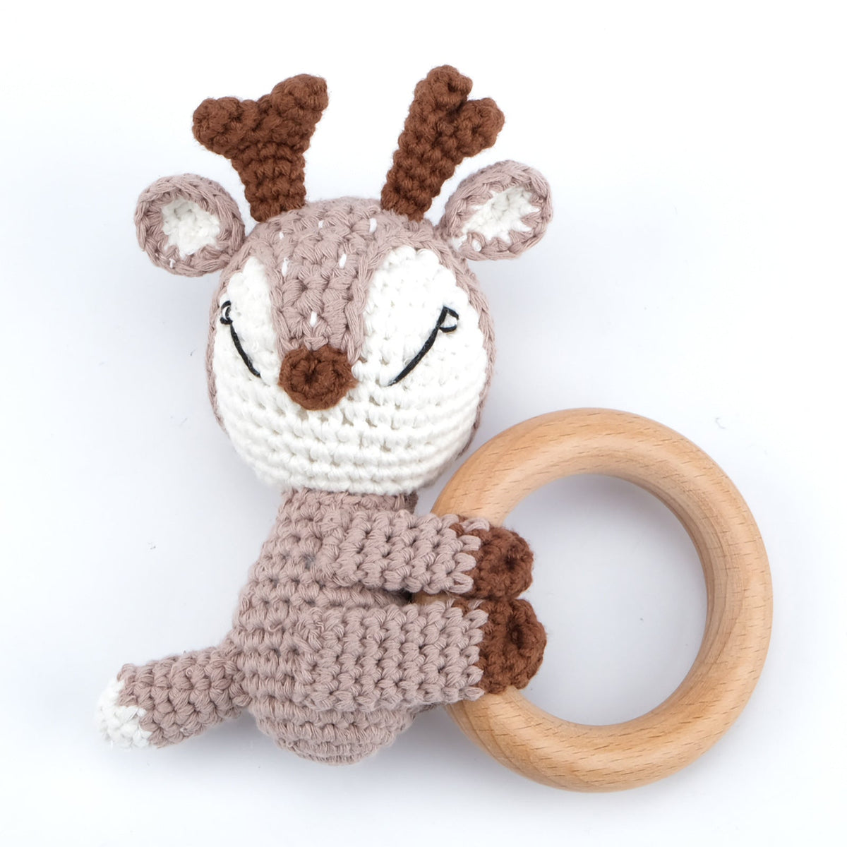 Personalized Wooden Baby Rattle for Newborn Gifting