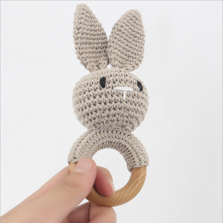 Personalized Wooden Baby Rattle for Newborn Gifting