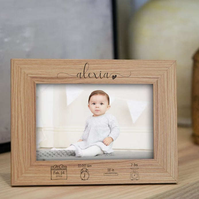 Personalized Wooden Photo Frame Keepsake Gift for Family