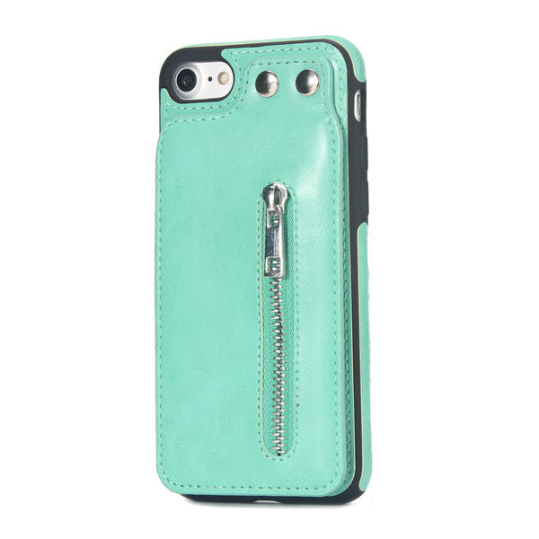 Rose Gold Faux Leather Wallet Case with Card Holder