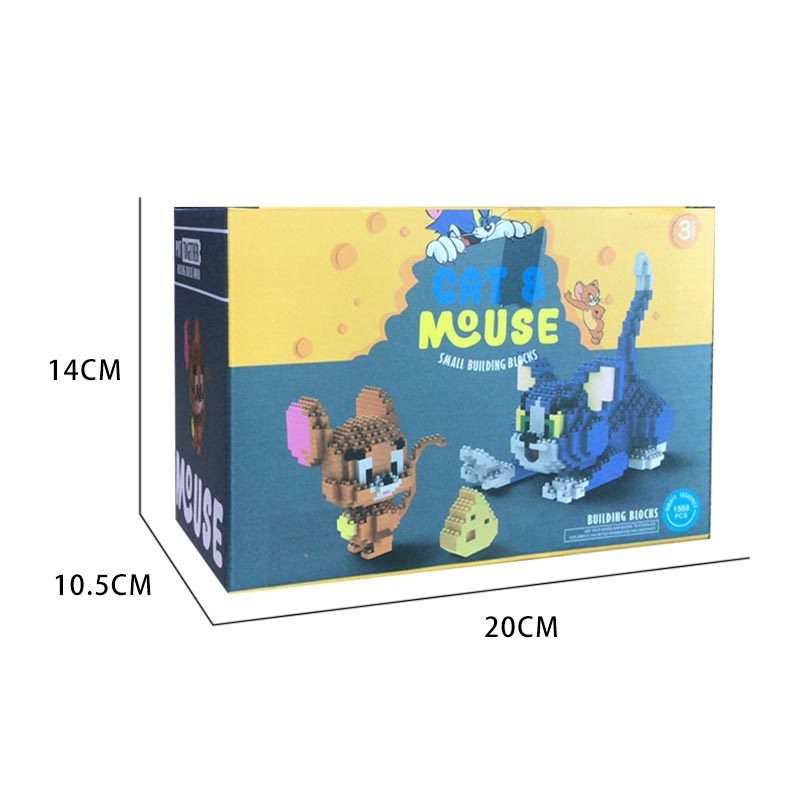 Micro Building Blocks Cat & Mouse Desk Display Set
