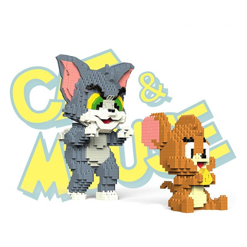 Micro Building Blocks Cat & Mouse Desk Display Set