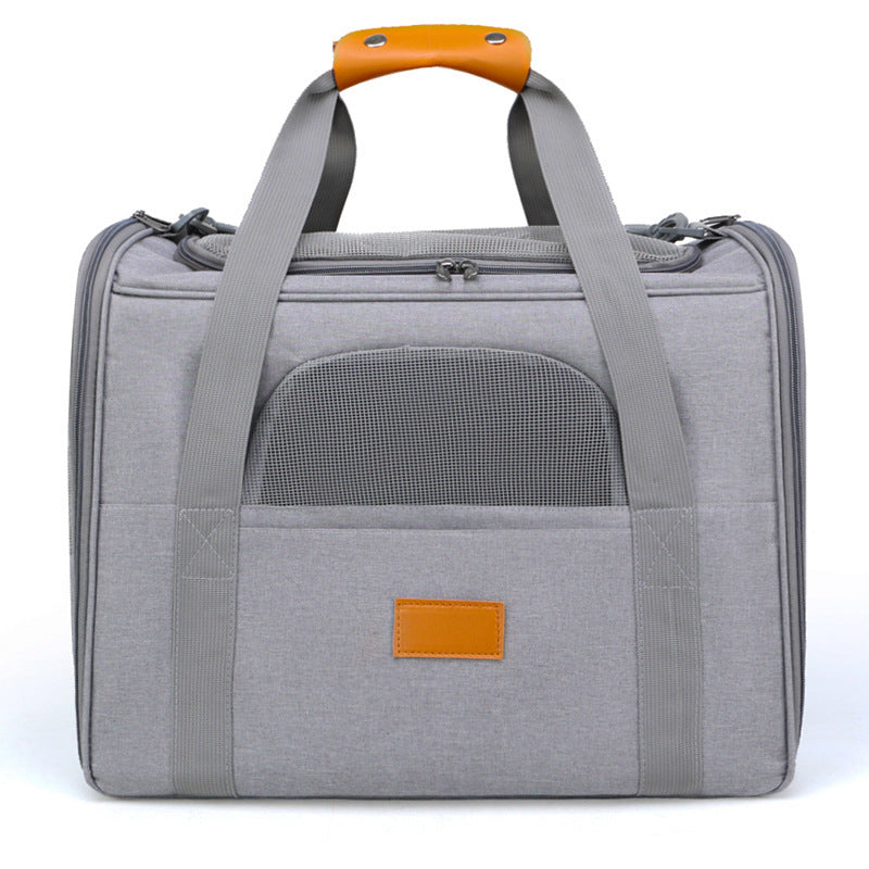 Breathable Foldable Cat Carrier With Soft Comfort Bed